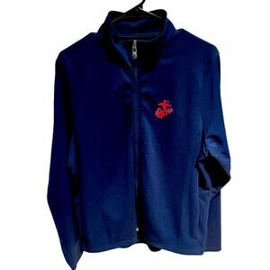 Zorrell Athlete Series USMC Marines Lightweight Full Zip Jacket Navy Small